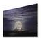 Designart - Full Moon Rising In A Cloudy Night - Nautical & Coastal Print on Natural Pine Wood